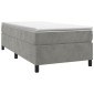 vidaXL Πλαίσιο Κρεβατιού Boxspring Ανοιχτό Γκρι 90x200 εκ. Βελούδινο