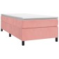 vidaXL Πλαίσιο Κρεβατιού Boxspring Ροζ 90x200 εκ. Βελούδινο