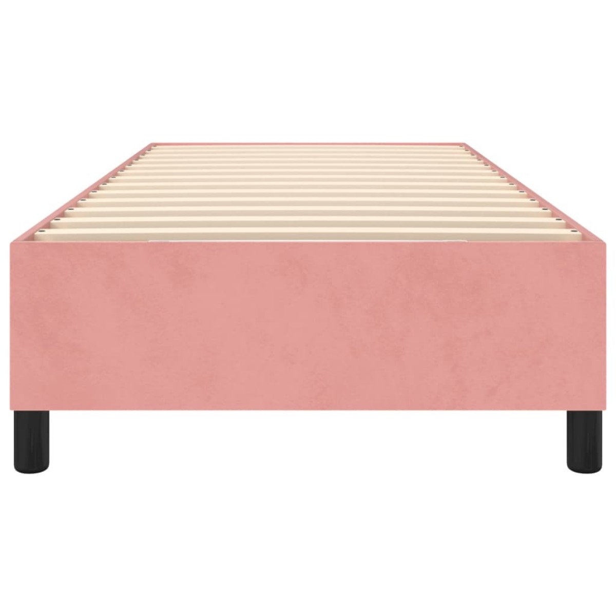 vidaXL Πλαίσιο Κρεβατιού Boxspring Ροζ 90x200 εκ. Βελούδινο