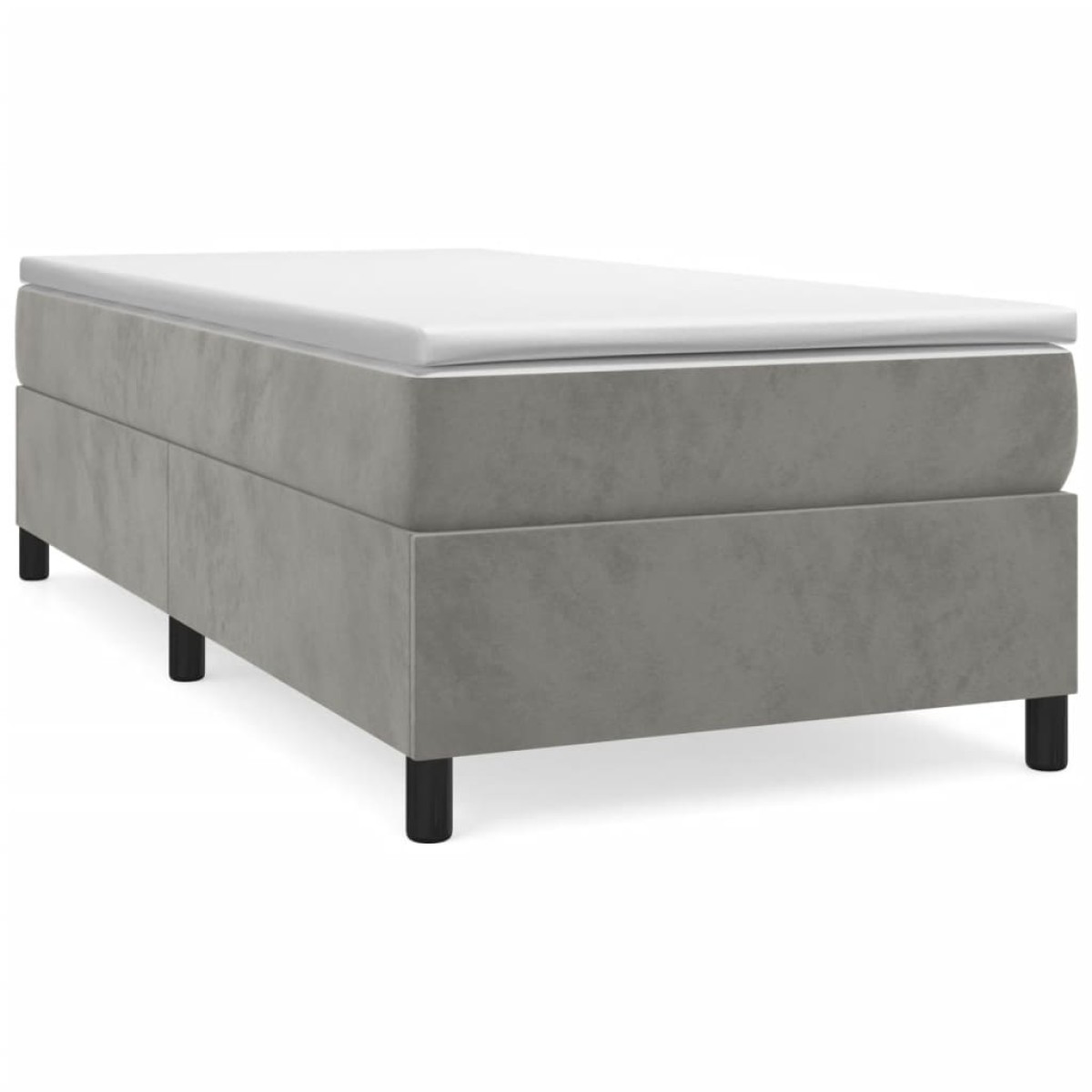vidaXL Πλαίσιο Κρεβατιού Boxspring Ανοιχτό Γκρι 100x200 εκ. Βελούδινο