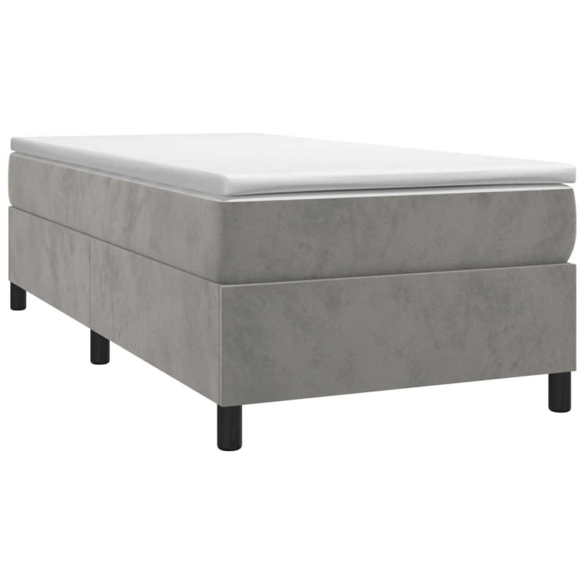 vidaXL Πλαίσιο Κρεβατιού Boxspring Ανοιχτό Γκρι 100x200 εκ. Βελούδινο