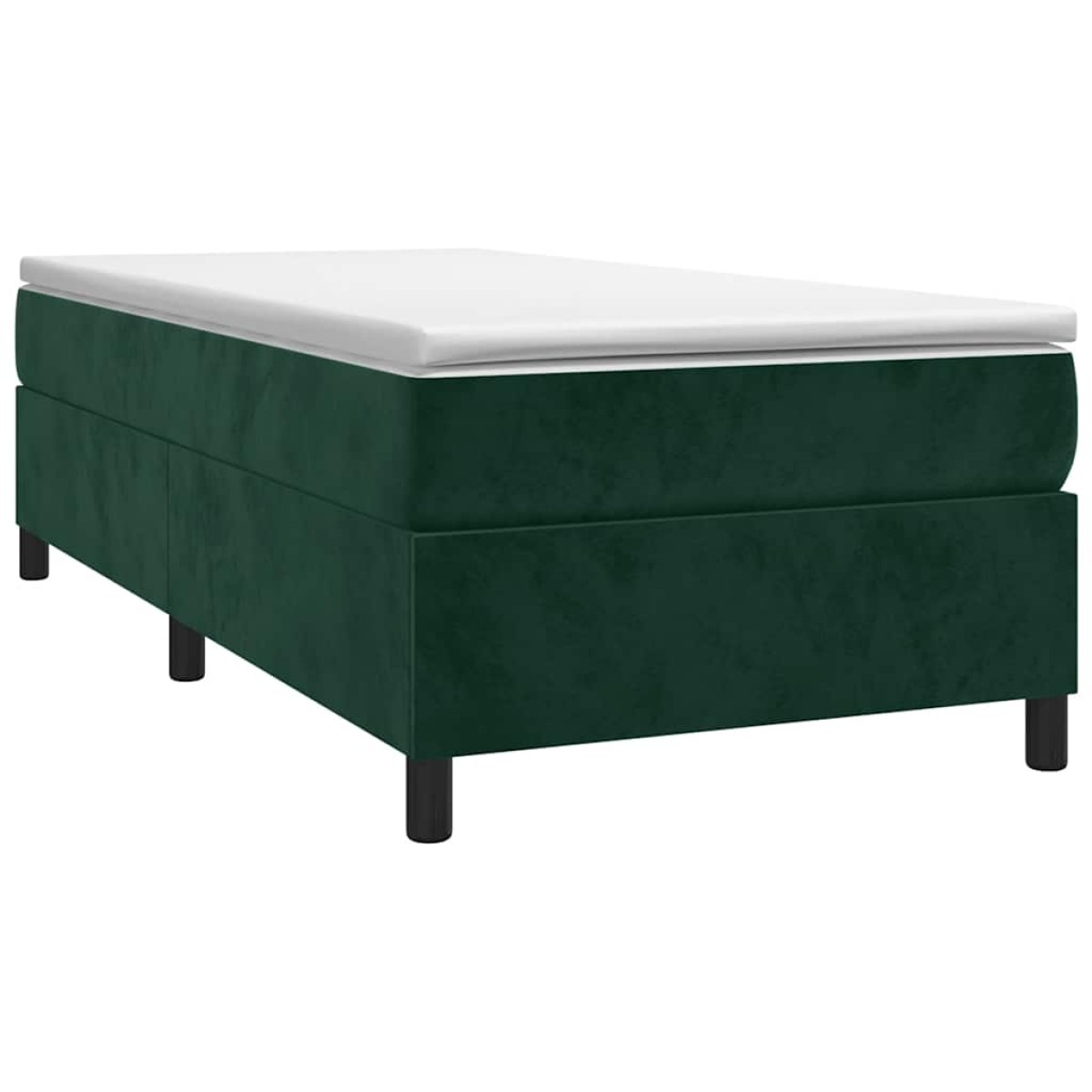 vidaXL Πλαίσιο Κρεβατιού Boxspring Σκούρο Πράσινο 100x200 εκ Βελούδινο