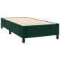 vidaXL Πλαίσιο Κρεβατιού Boxspring Σκούρο Πράσινο 100x200 εκ Βελούδινο