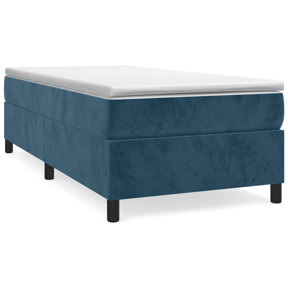 vidaXL Πλαίσιο Κρεβατιού Boxspring Σκούρο Μπλε 100x200 εκ. Βελούδινο