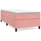 vidaXL Πλαίσιο Κρεβατιού Boxspring Ροζ 100x200 εκ. Βελούδινο