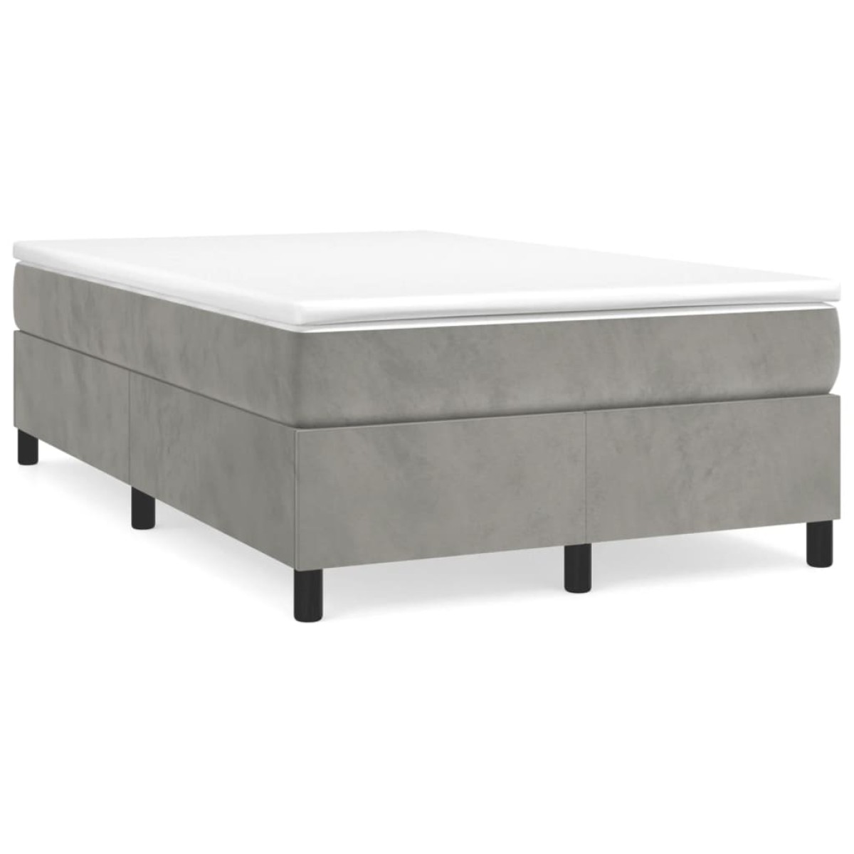 vidaXL Πλαίσιο Κρεβατιού Boxspring Ανοιχτό Γκρι 120x200 εκ. Βελούδινο