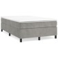vidaXL Πλαίσιο Κρεβατιού Boxspring Ανοιχτό Γκρι 120x200 εκ. Βελούδινο