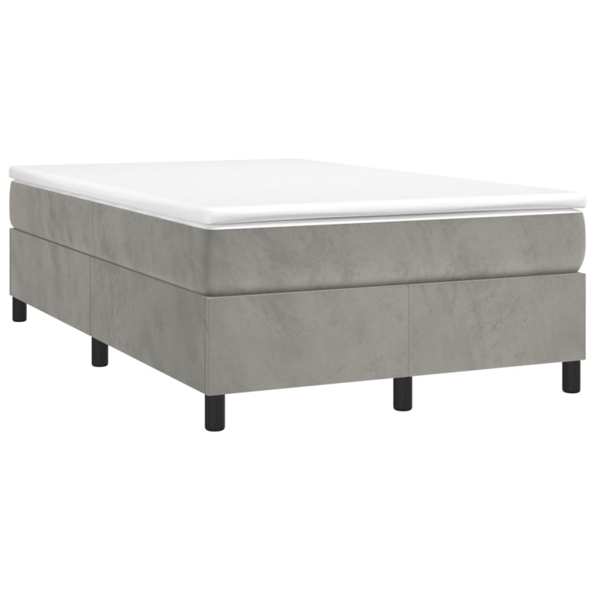 vidaXL Πλαίσιο Κρεβατιού Boxspring Ανοιχτό Γκρι 120x200 εκ. Βελούδινο