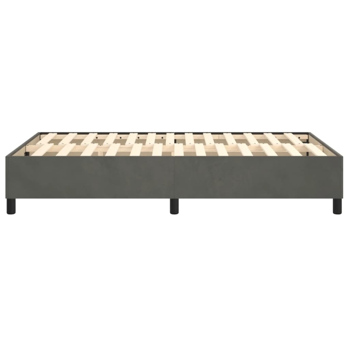vidaXL Πλαίσιο Κρεβατιού Boxspring Σκούρο Γκρι 120x200 εκ. Βελούδινο