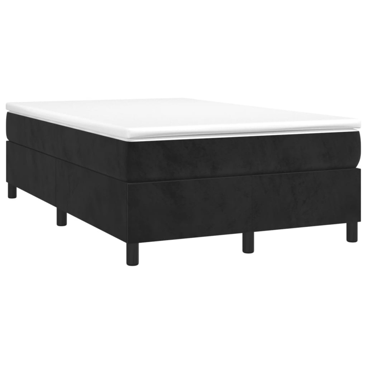 vidaXL Πλαίσιο Κρεβατιού Boxspring Μαύρο 120 x 200 εκ. Βελούδινο