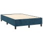vidaXL Πλαίσιο Κρεβατιού Boxspring Σκούρο Μπλε 120x200 εκ. Βελούδινο