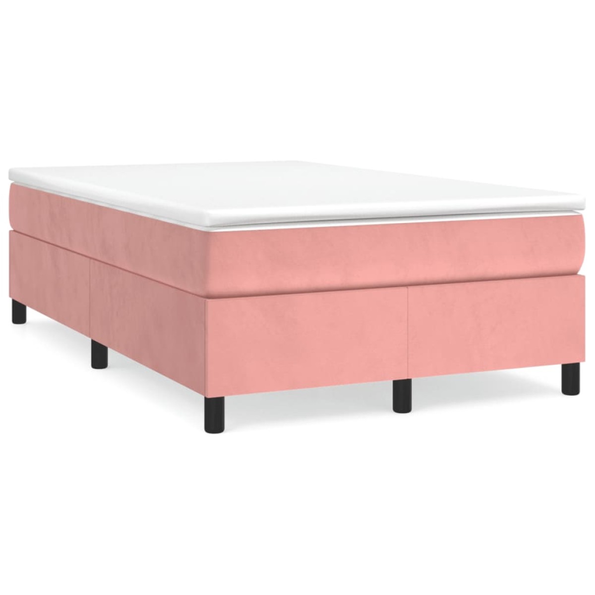 vidaXL Πλαίσιο Κρεβατιού Boxspring Ροζ 120 x 200 εκ. Βελούδινο