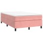 vidaXL Πλαίσιο Κρεβατιού Boxspring Ροζ 120 x 200 εκ. Βελούδινο