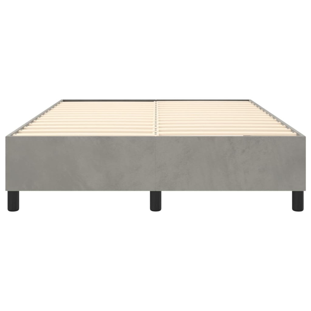 vidaXL Πλαίσιο Κρεβατιού Boxspring Ανοιχτό Γκρι 140x190 εκ. Βελούδινο