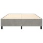 vidaXL Πλαίσιο Κρεβατιού Boxspring Ανοιχτό Γκρι 140x190 εκ. Βελούδινο