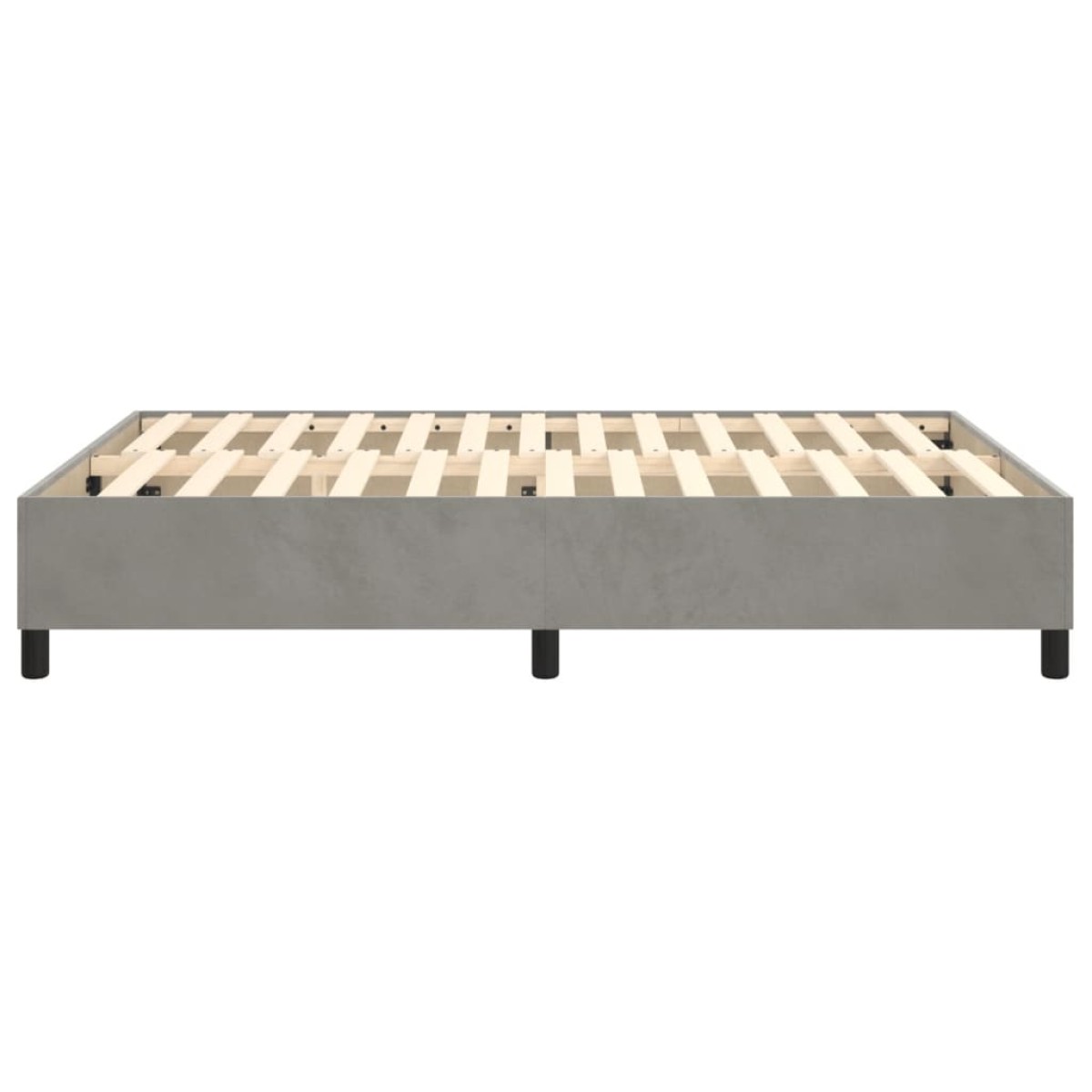 vidaXL Πλαίσιο Κρεβατιού Boxspring Ανοιχτό Γκρι 140x190 εκ. Βελούδινο