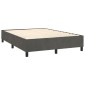 vidaXL Πλαίσιο Κρεβατιού Boxspring Σκούρο Γκρι 140x190 εκ Βελούδινο