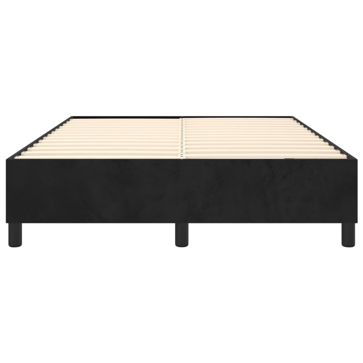 vidaXL Πλαίσιο Κρεβατιού Boxspring Μαύρο 140x190 εκ. Βελούδινο