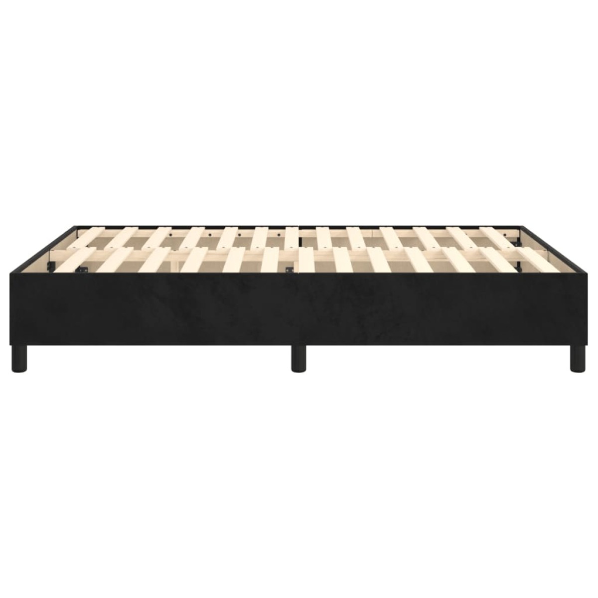 vidaXL Πλαίσιο Κρεβατιού Boxspring Μαύρο 140x190 εκ. Βελούδινο