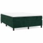 vidaXL Πλαίσιο Κρεβατιού Boxspring Σκούρο Πράσινο 140x190 εκ Βελούδινο