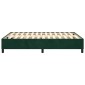 vidaXL Πλαίσιο Κρεβατιού Boxspring Σκούρο Πράσινο 140x190 εκ Βελούδινο