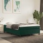 vidaXL Πλαίσιο Κρεβατιού Boxspring Σκούρο Πράσινο 140x190 εκ Βελούδινο