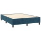 vidaXL Πλαίσιο Κρεβατιού Boxspring Σκούρο Μπλε 140x190 εκ. Βελούδινο