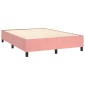vidaXL Πλαίσιο Κρεβατιού Boxspring Ροζ 140x190 εκ. Βελούδινο