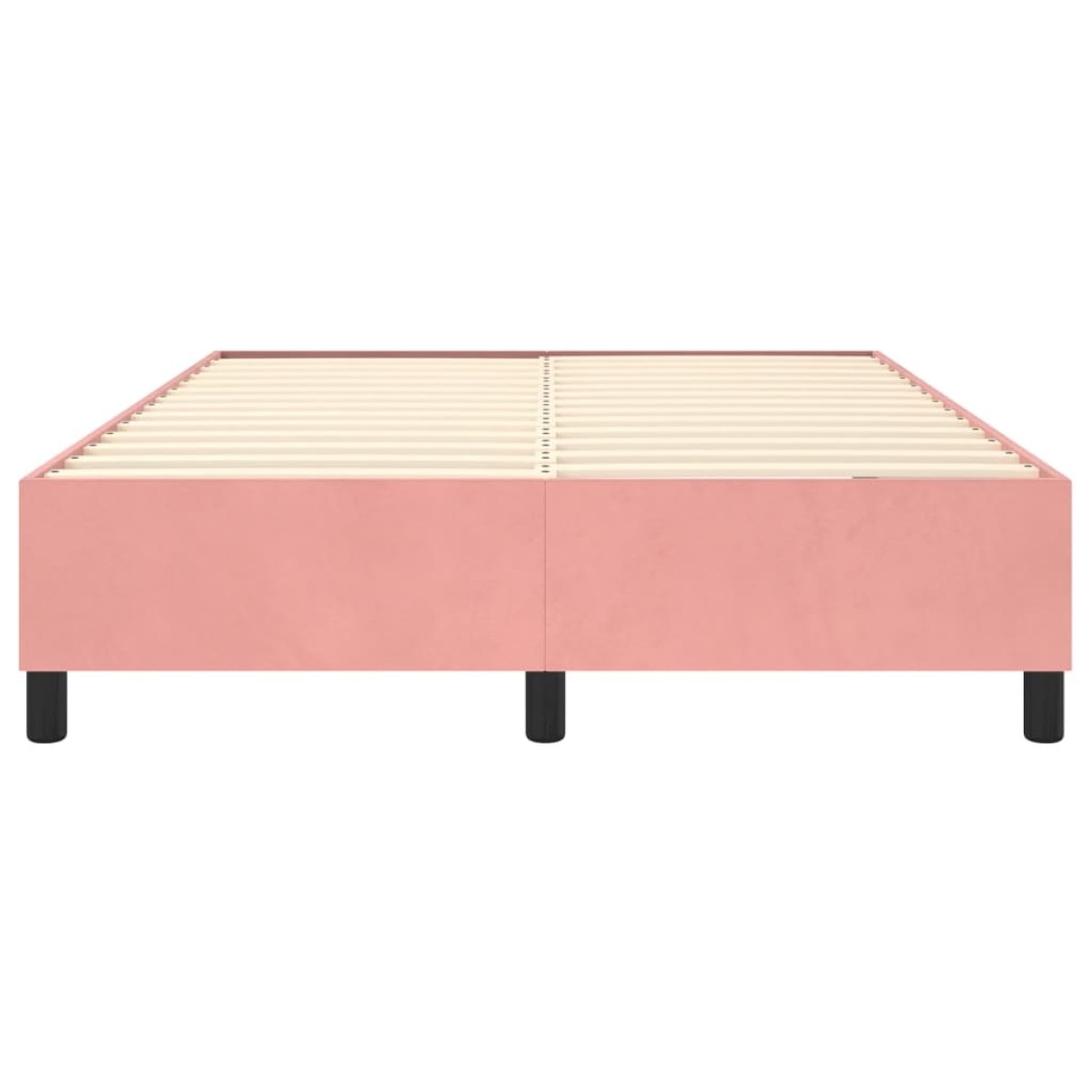 vidaXL Πλαίσιο Κρεβατιού Boxspring Ροζ 140x190 εκ. Βελούδινο