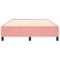 vidaXL Πλαίσιο Κρεβατιού Boxspring Ροζ 140x190 εκ. Βελούδινο