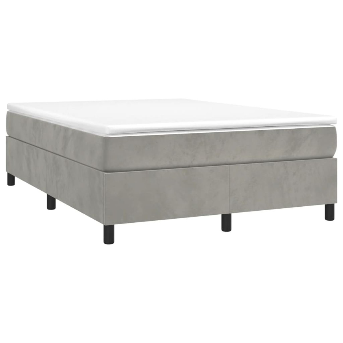 vidaXL Πλαίσιο Κρεβατιού Boxspring Ανοιχτό Γκρι 140x200 εκ. Βελούδινο