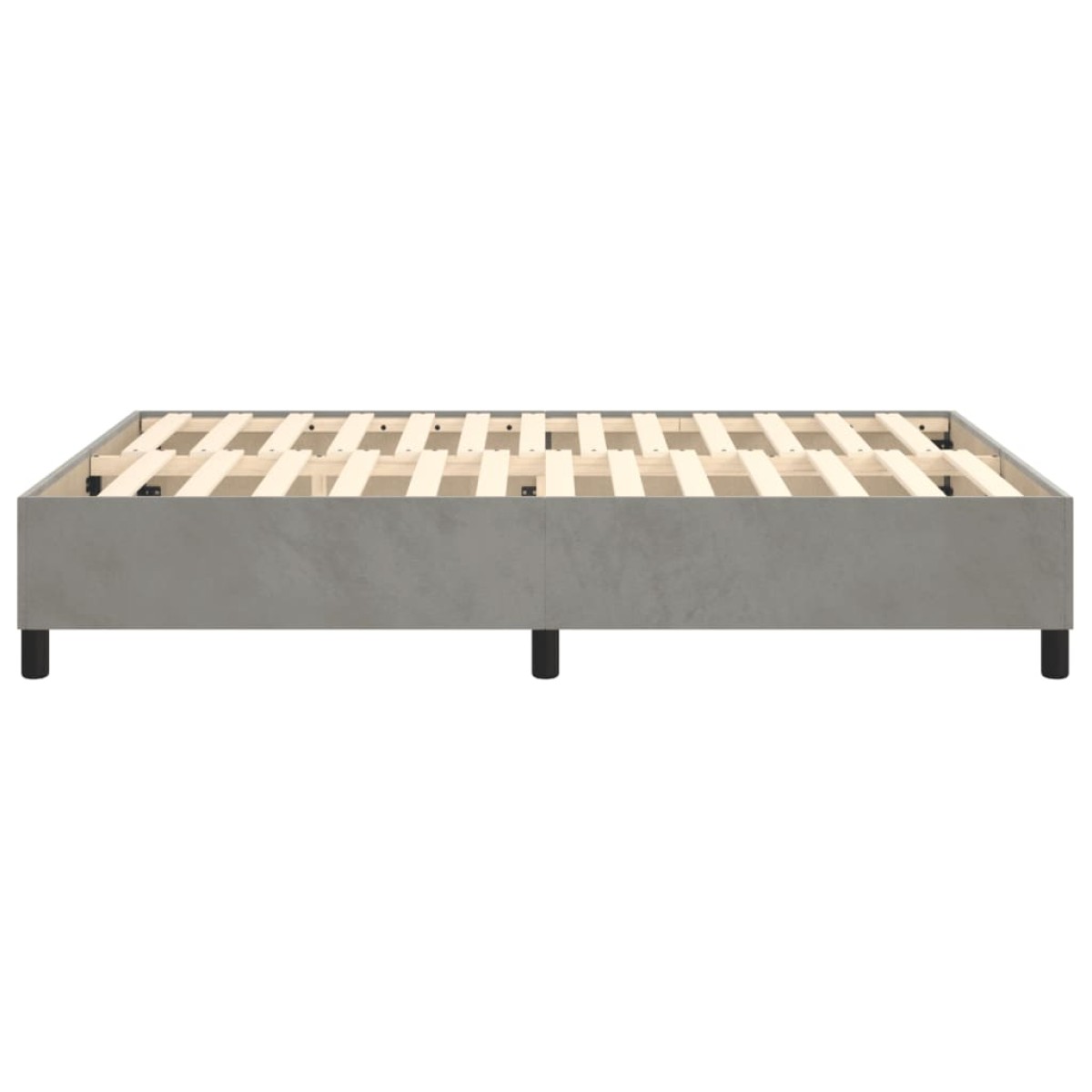 vidaXL Πλαίσιο Κρεβατιού Boxspring Ανοιχτό Γκρι 140x200 εκ. Βελούδινο