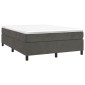 vidaXL Πλαίσιο Κρεβατιού Boxspring Σκούρο Γκρι 140x200 εκ. Βελούδινο