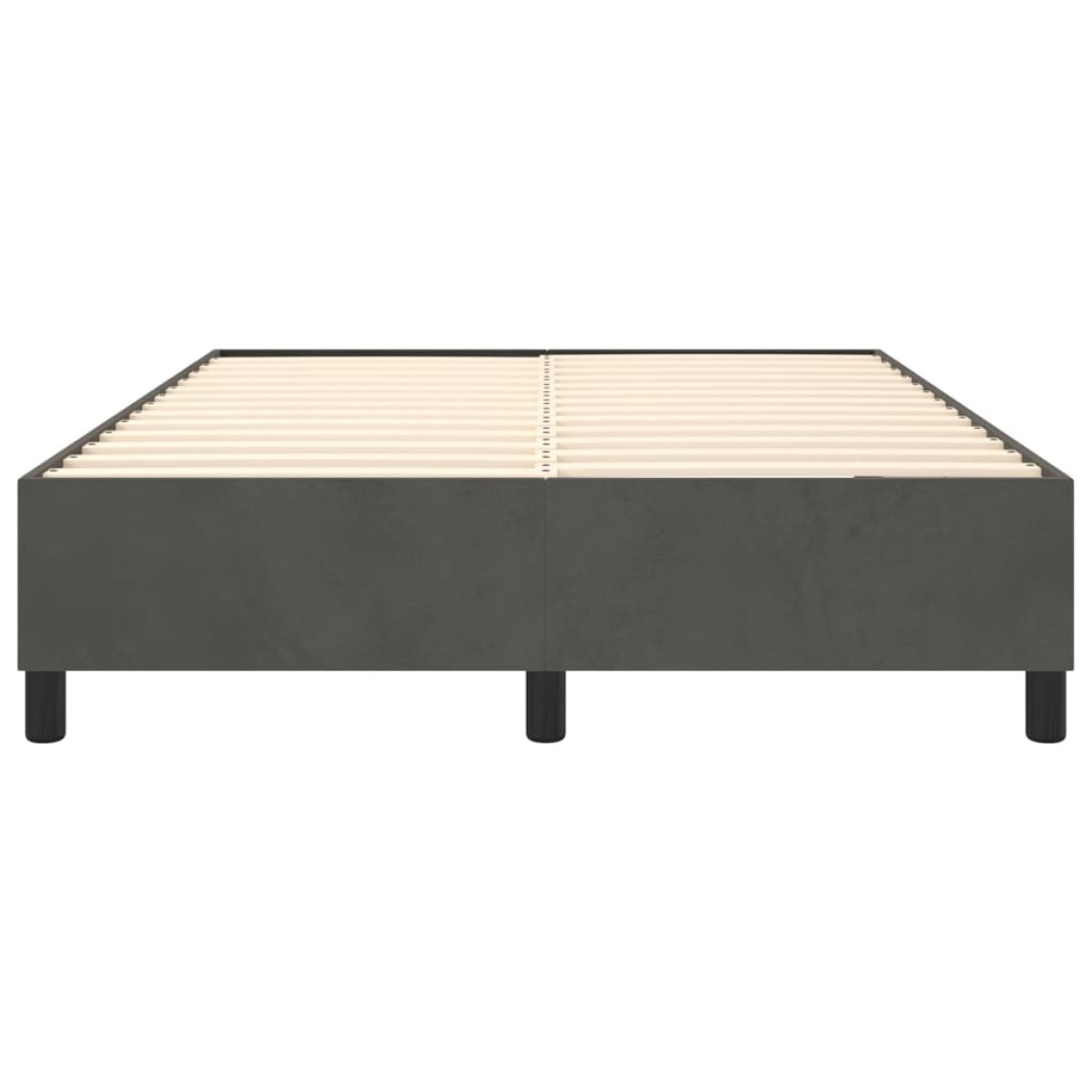 vidaXL Πλαίσιο Κρεβατιού Boxspring Σκούρο Γκρι 140x200 εκ. Βελούδινο