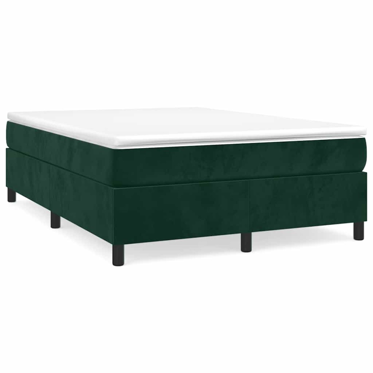 vidaXL Πλαίσιο Κρεβατιού Boxspring Σκούρο Πράσινο 140x200 εκ Βελούδινο