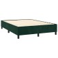 vidaXL Πλαίσιο Κρεβατιού Boxspring Σκούρο Πράσινο 140x200 εκ Βελούδινο