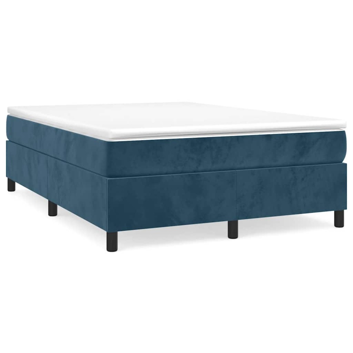 vidaXL Πλαίσιο Κρεβατιού Boxspring Σκούρο Μπλε 140x200 εκ. Βελούδινο