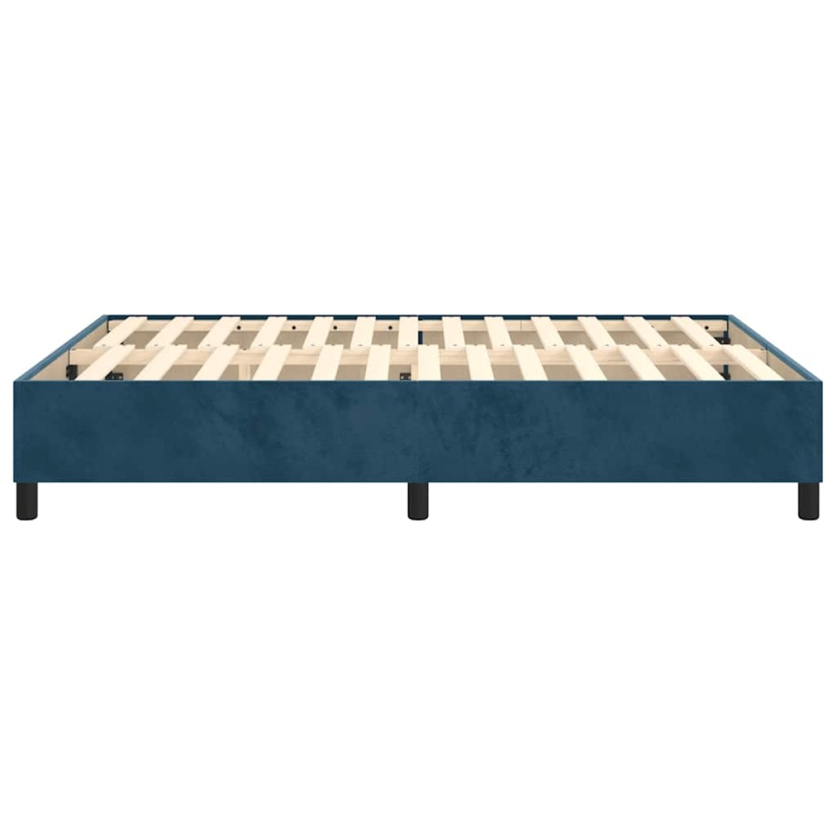 vidaXL Πλαίσιο Κρεβατιού Boxspring Σκούρο Μπλε 140x200 εκ. Βελούδινο