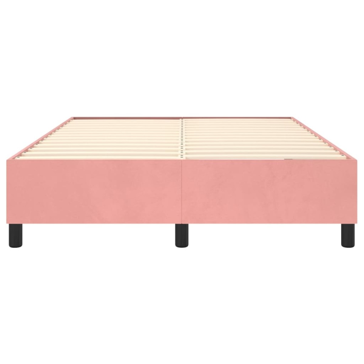 vidaXL Πλαίσιο Κρεβατιού Boxspring Ροζ 140x200 εκ. Βελούδινο