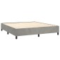 vidaXL Πλαίσιο Κρεβατιού Boxspring Ανοιχτό Γκρι 160x200 εκ. Βελούδινο
