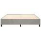 vidaXL Πλαίσιο Κρεβατιού Boxspring Ανοιχτό Γκρι 160x200 εκ. Βελούδινο