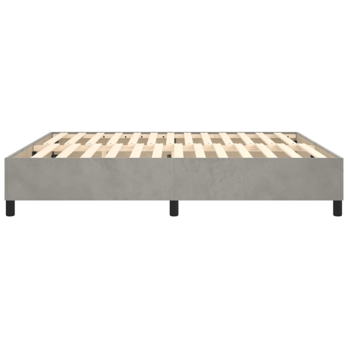 vidaXL Πλαίσιο Κρεβατιού Boxspring Ανοιχτό Γκρι 160x200 εκ. Βελούδινο
