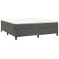 vidaXL Πλαίσιο Κρεβατιού Boxspring Σκούρο Γκρι 160x200 εκ. Βελούδινο
