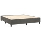 vidaXL Πλαίσιο Κρεβατιού Boxspring Σκούρο Γκρι 160x200 εκ. Βελούδινο