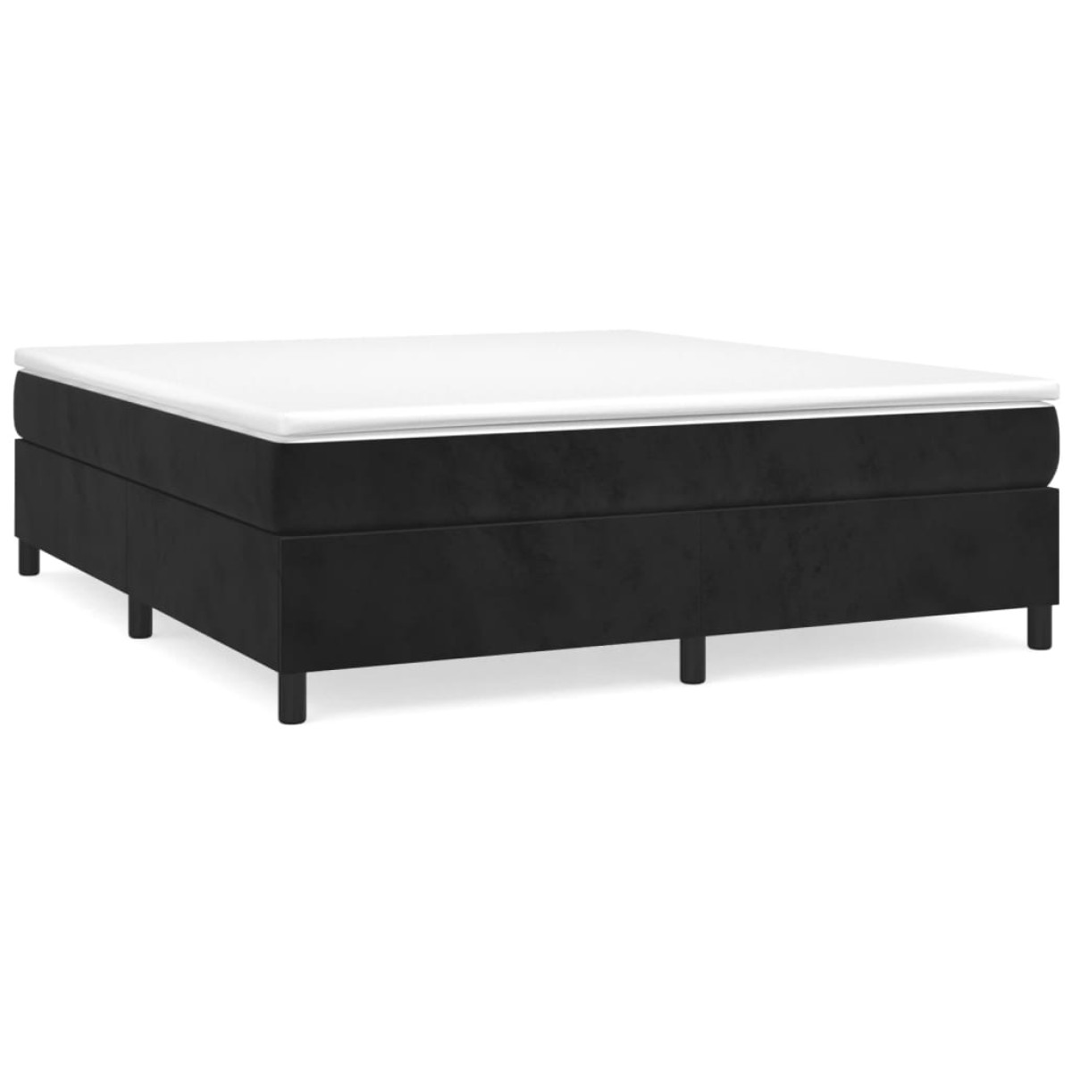 vidaXL Πλαίσιο Κρεβατιού Boxspring Μαύρο 160x200 εκ. Βελούδινο