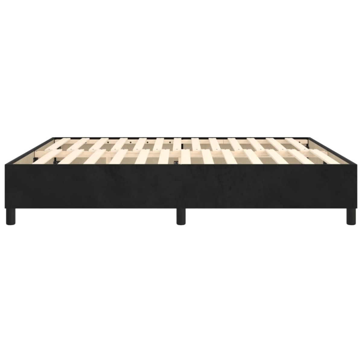 vidaXL Πλαίσιο Κρεβατιού Boxspring Μαύρο 160x200 εκ. Βελούδινο