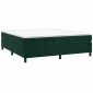 vidaXL Πλαίσιο Κρεβατιού Boxspring Σκούρο Πράσινο 160x200 εκ Βελούδινο