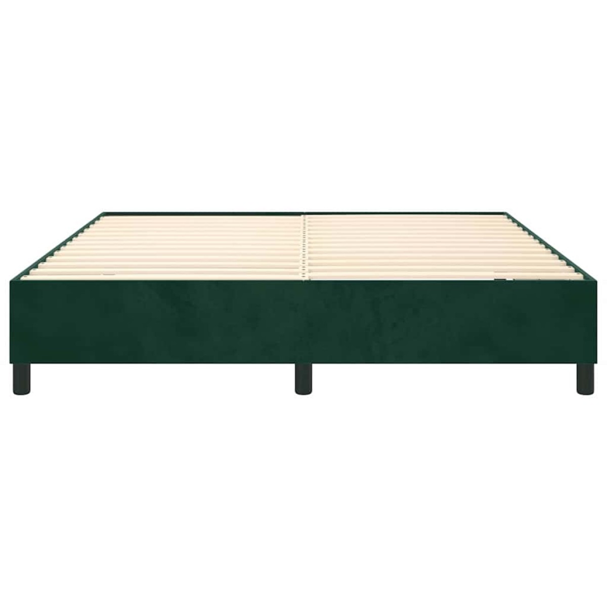 vidaXL Πλαίσιο Κρεβατιού Boxspring Σκούρο Πράσινο 160x200 εκ Βελούδινο