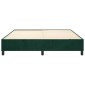 vidaXL Πλαίσιο Κρεβατιού Boxspring Σκούρο Πράσινο 160x200 εκ Βελούδινο