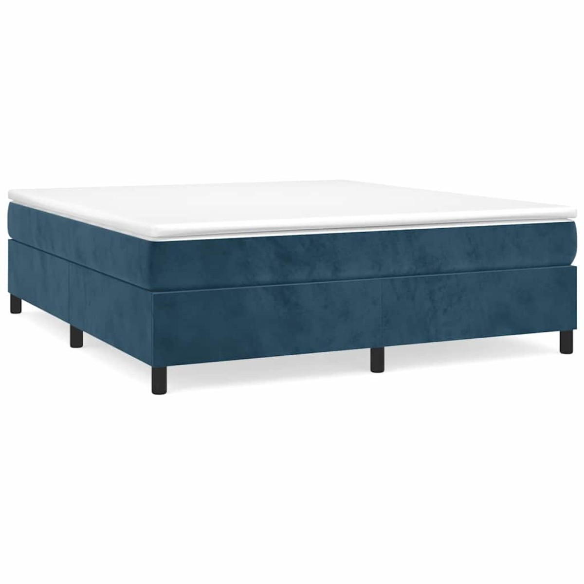vidaXL Πλαίσιο Κρεβατιού Boxspring Σκούρο Μπλε 160x200 εκ. Βελούδινο